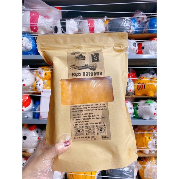 [500gr] Kẹo đường Dalgona Hàn Quốc (đường đá, đường bánh mật) dùng pha chế trà sữa, cà phê, ăn vặt. Loại ngon, giòn.