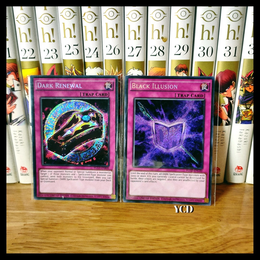 Thẻ bài yugioh chính hãng Set 2 lá cạm bẫy cho Dark Magician – Secret Rare