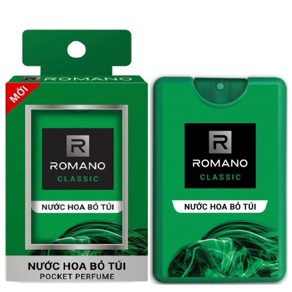 Nước hoa bỏ túi Romano 18ml (250 lần sử dụng)