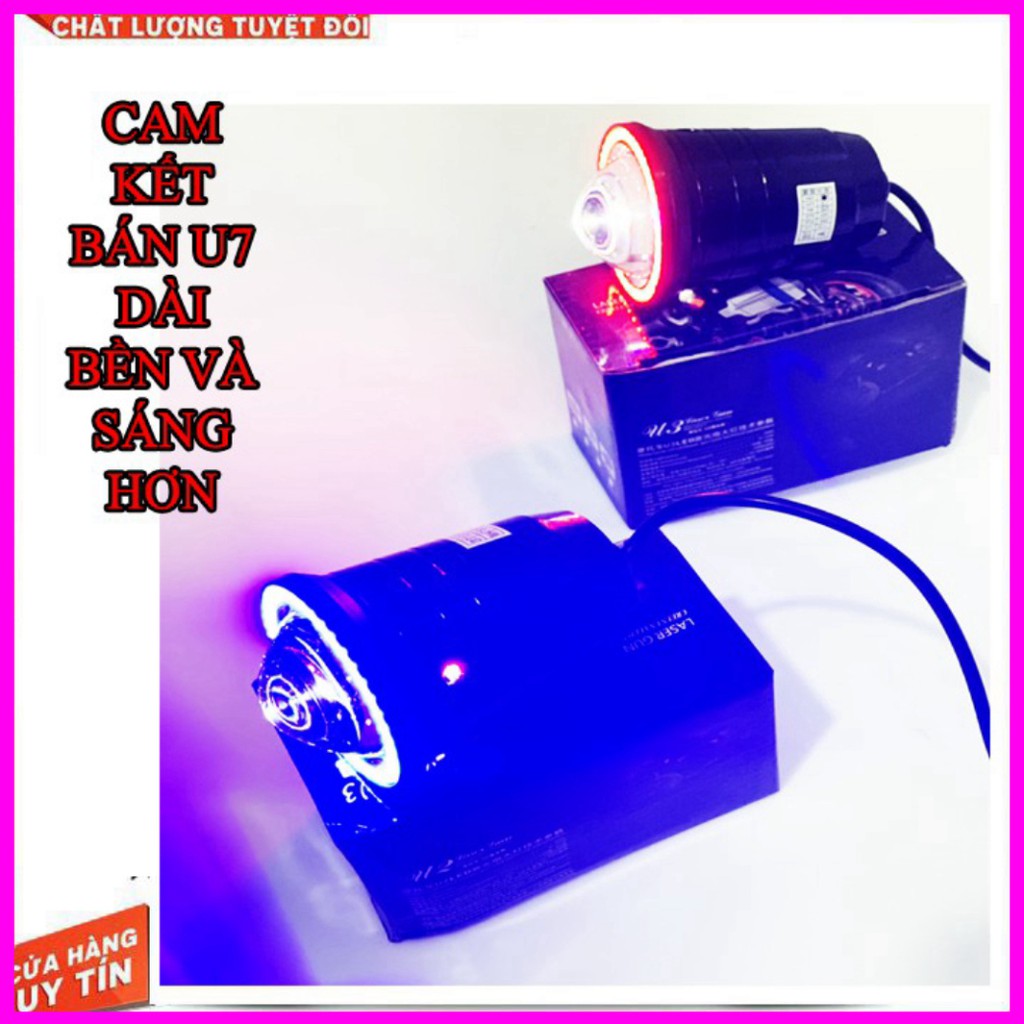 Đèn u7 lắp mắt cú ex150