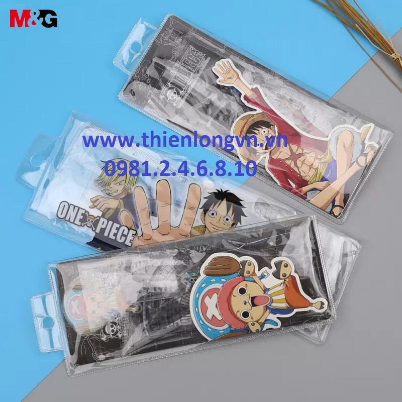 Thước bộ eke 4 sản phẩm One piece - M&amp;G QRLN 0444 / 0446 kích thước 15cm/20cm - 1 bộ