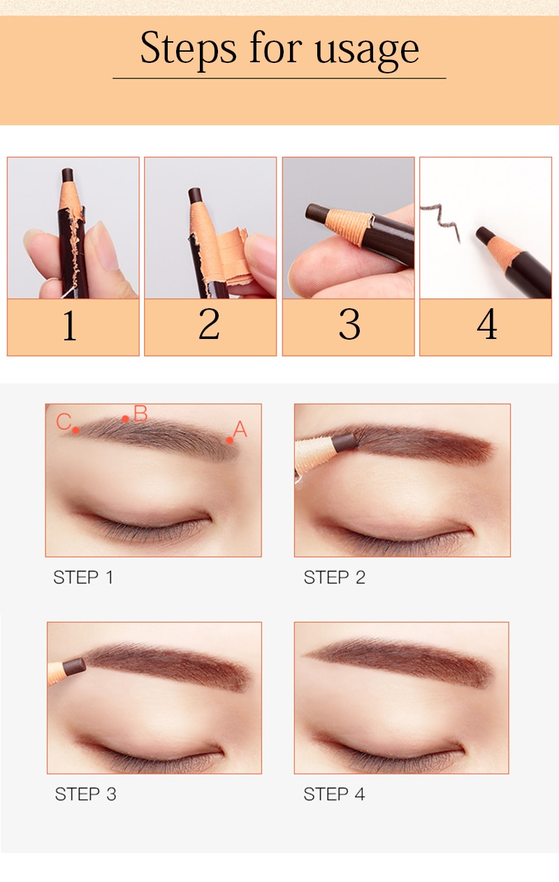 [1 Cây Nâu Sáng] Chì Xé Kẻ Chân Mày Cosmetic Art Eyebrow Pencil Màu Nâu Sáng 2 Tem 1818 No.2 - Chì Kẻ Mày Màu Nâu Sáng Premium Eyebrow Pencil 1818