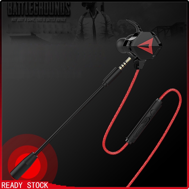 Eat Chicken Gaming Earphones Stereo PC Bass with Mic Wired Vibration Games Headphoe PUBG Earphones