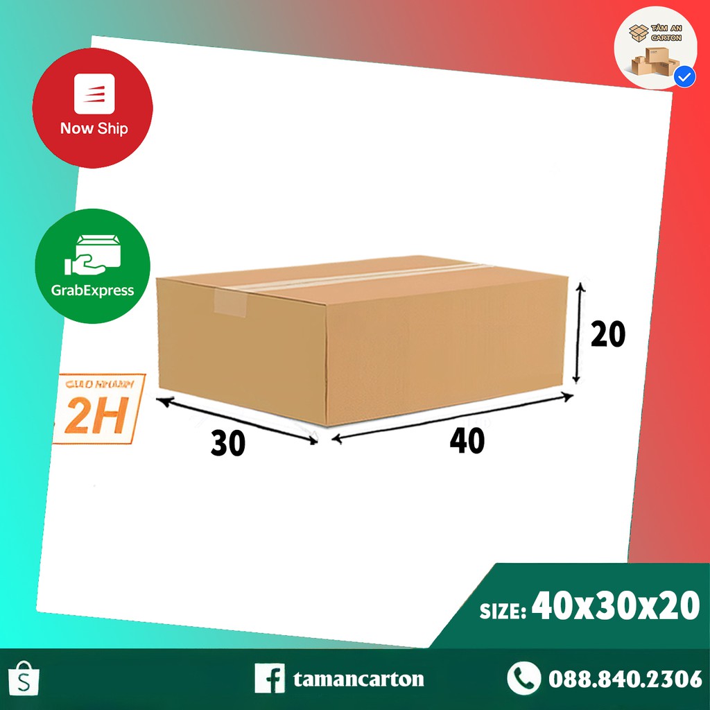 Hộp carton 40x30x20