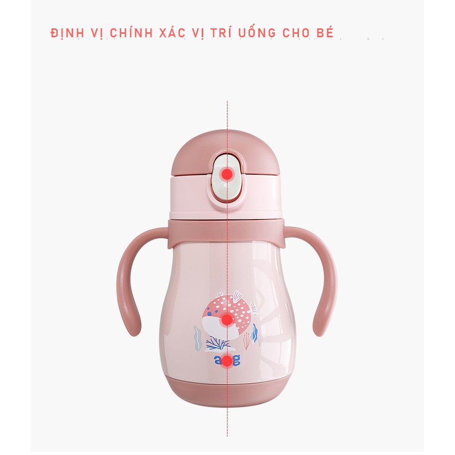 Bình Giữ Nhiệt Inox AAG 382 383 Quai Cầm Tiện Lợi 280ml - 320ml Cho Bé