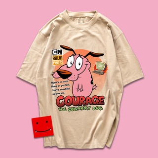 ÁO THUN NAM NỮ { CARTOON NETWORK } CHÓ COURAGE (stupid dog)
