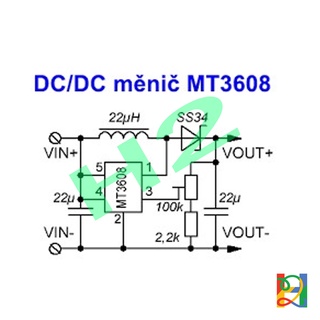 Mạch nguồn tăng áp DC MT3608 DC-DC 2A (module Boost 2-28V)