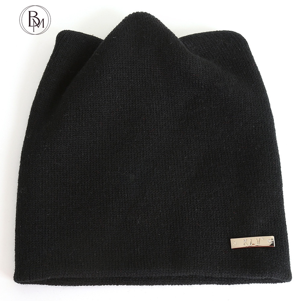 Mũ len BANMA phong cách tai mèo màu sắc nhã nhặn