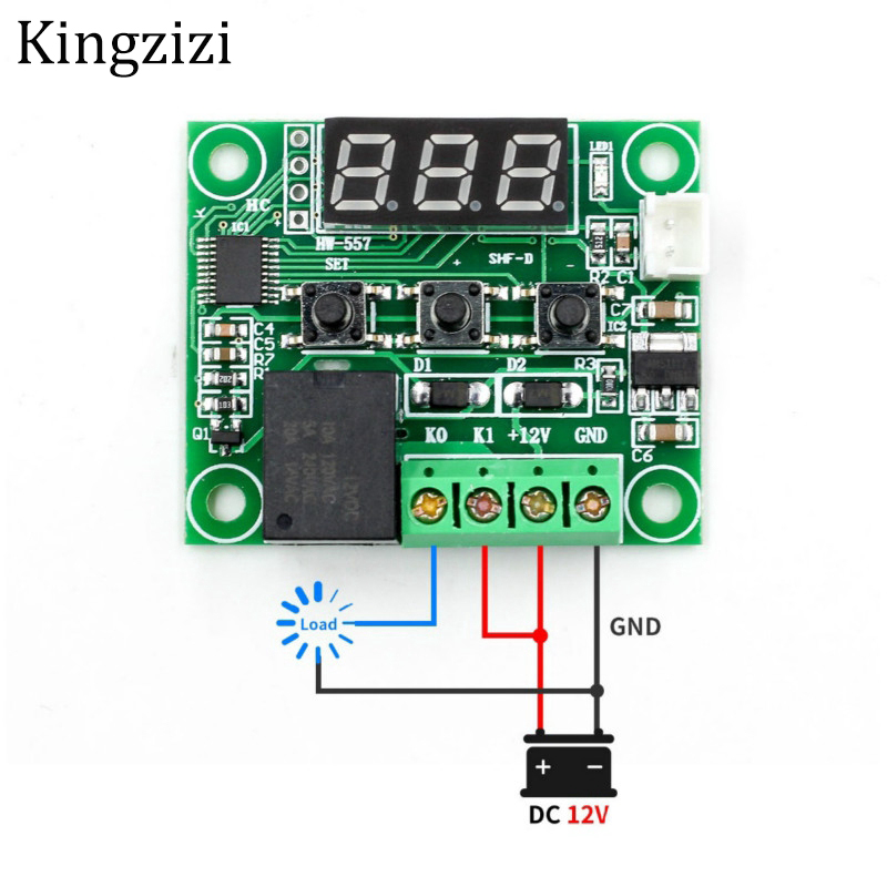 Mô Đun Công Tắc Điều Khiển Nhiệt Độ Kỹ Thuật Số W1209 Dc 12v Có Đèn Led