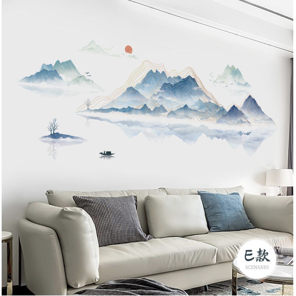 [SALE OFF] TRANH DECAL DÁN TƯỜNG  DECOR NÚI PHÚ SĨ KHỔ LỚN