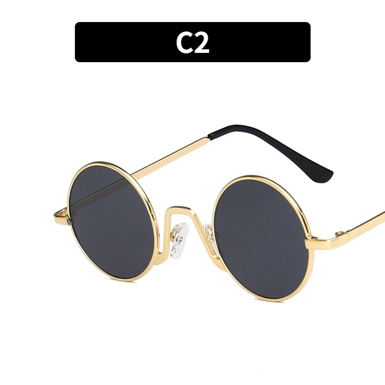 Kính mát gọng tròn nhỏ phong cách hiphop Hàn Quốc chống tia UV400 CCOD