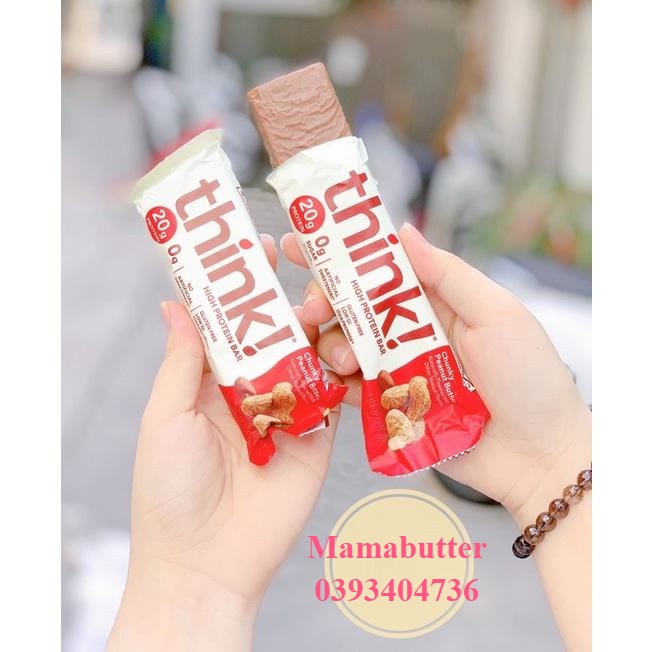 Thanh Protein Bar không đường Think!( gymer, eat clean, keto, tiểu đường)