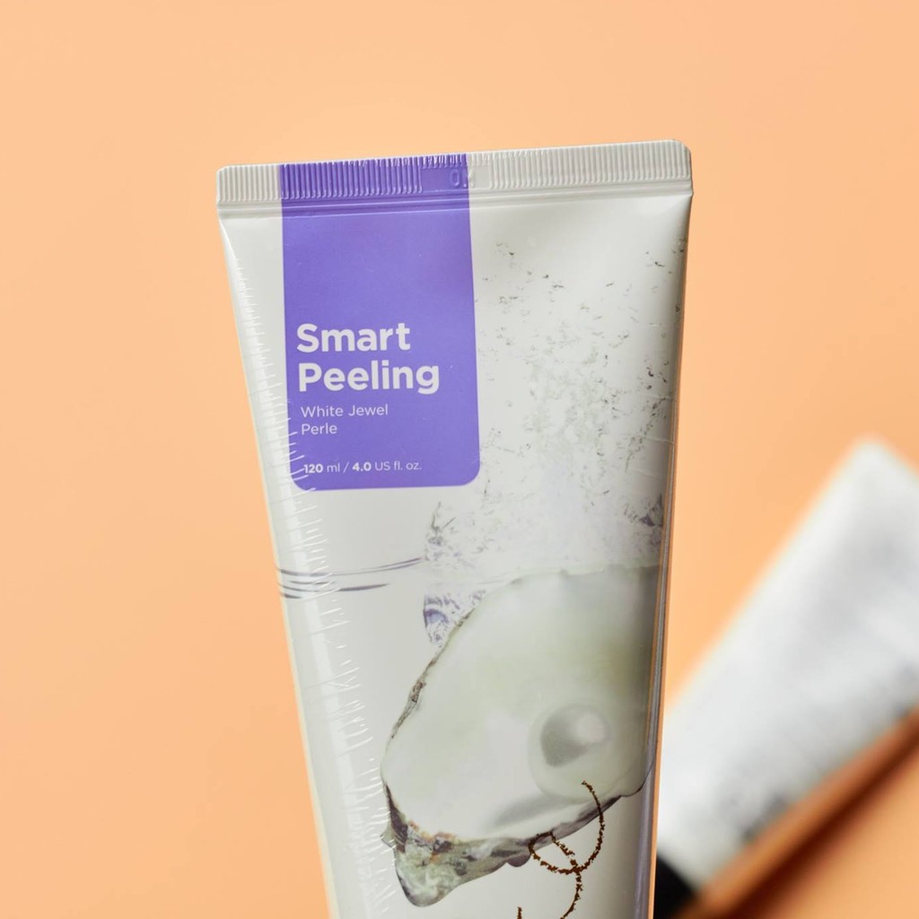 Tẩy da chết Smart Peeling White Jewel ngọc trai dưỡng sáng 120ml