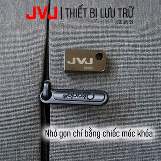 USB 64Gb 32Gb 16Gb 2.0 JVJ FLASH S2 siêu nhỏ vỏ kim loại -  tốc độ cao 30MB/s chống nước chống nhiệt, Móc khóa BH 5 năm