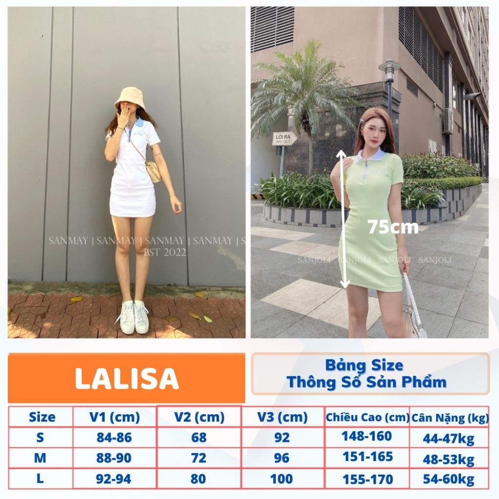 Đầm Ôm Body Thun Dáng Suông Ngắn LALISA Váy Polo Nữ Nhún Sexy Thiết kế dài vải cotton len đi chơi, đi biển đẹp VD026 | BigBuy360 - bigbuy360.vn