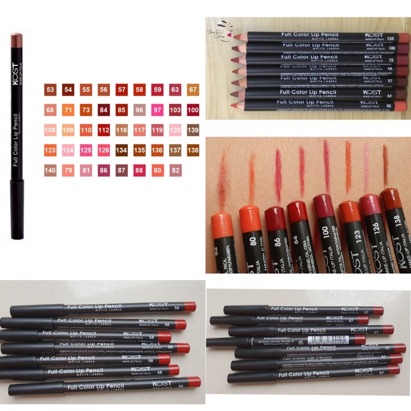 Chì kẻ môi Kost - Full Color Lip Pencil - KOST Make-up Italia