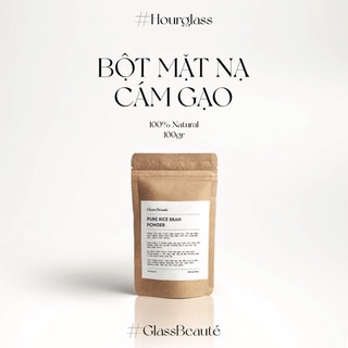 Bột cám gạo đắp mặt nạ hữu cơ hourglass nguyên chất - 100% organic 100gr