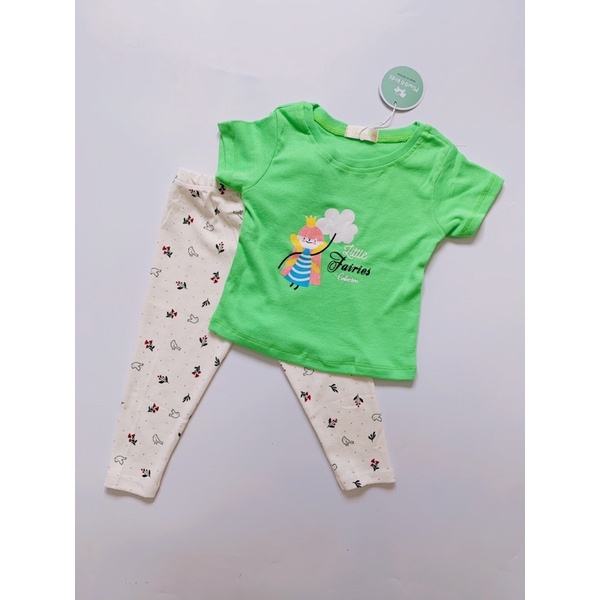 Bộ Bé Gái Miwookid Fairy Tay Ngắn Quần Dài Thun Bozip Cho Bé 8kg Đến 19kg