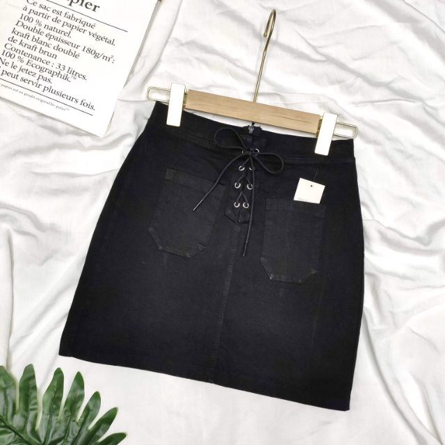 [Rẻ vô địch] Chân váy kaki đan dây trước, hình thật ảnh chụp sàn | BigBuy360 - bigbuy360.vn