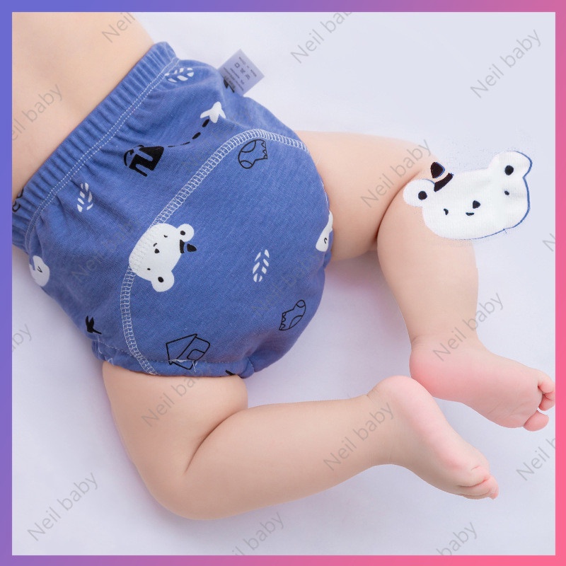 Tã vải thoáng khí Quần Bỏ Bỉm Quần đóng bỉm bằng vải cotton thoáng khí cao cấp chống hăm có thể giặt lại cho bé 8-19kg chính (size 90 100 110) QUẦN BỎ BỈM SIÊU THOÁNG KHÍ CHỐNG HĂM DANH CHO BÉ