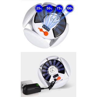 Bóng đèn led tích điện năng lượng mặt trời hoặc sạc điện thông minh, 4 cánh có thể đóng mở dễ dàng giúp chiếu sáng rộng
