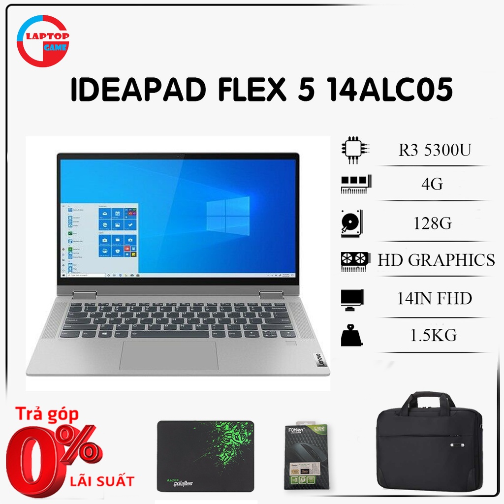 Lenovo Ideapad Flex 5 14ALC05 Ryzen 3-5300U, 4GB, 128GB, Radeon Graphics