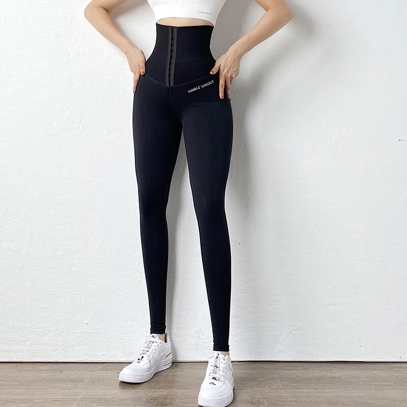 【Bán Nóng】💘Quần legging thể thao không đường may co giãn 10 khóa cho nữ