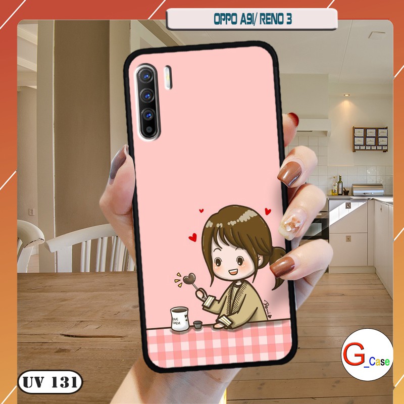 Ốp lưng OPPO A91/ Reno 3 - Lưng nhám chống trầy