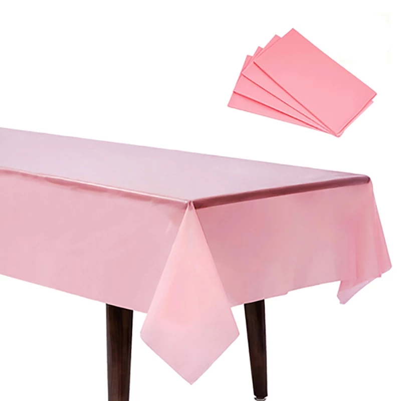 Khăn Trải Bàn Nhựa PE Màu Trơn Dùng Một Lần 137*183cm