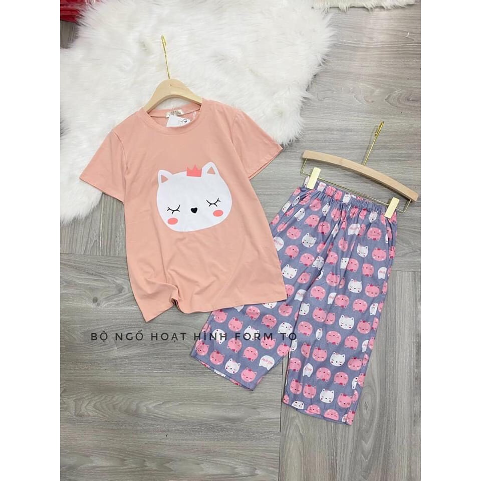 Bộ ngố áo cotton hoạt hình | BigBuy360 - bigbuy360.vn