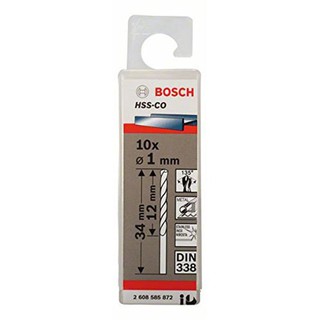 Mũi khoan sắt và inox Bosch HSS-Co (Bộ 10 mũi)