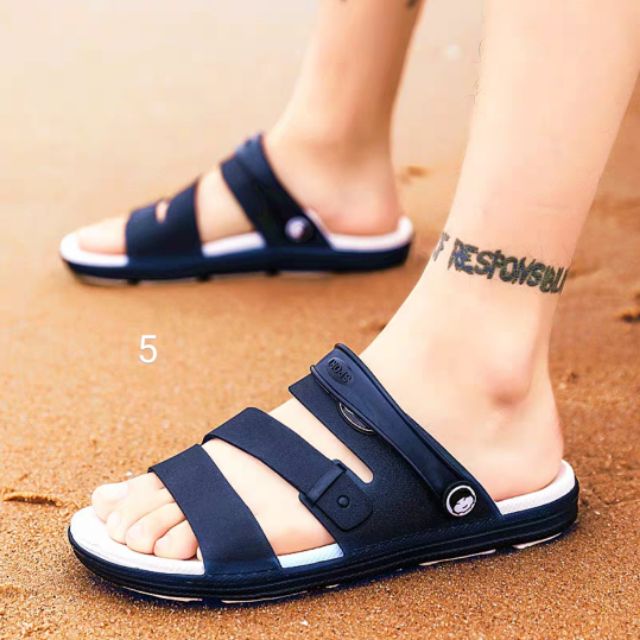 Dép quai hậu dây đan chéo nam