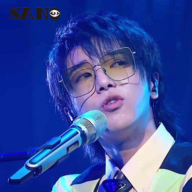 Kính Mát Gọng Kim Loại Hình Vuông Phong Cách Hàn Quốc Cho Nam Và Nữ