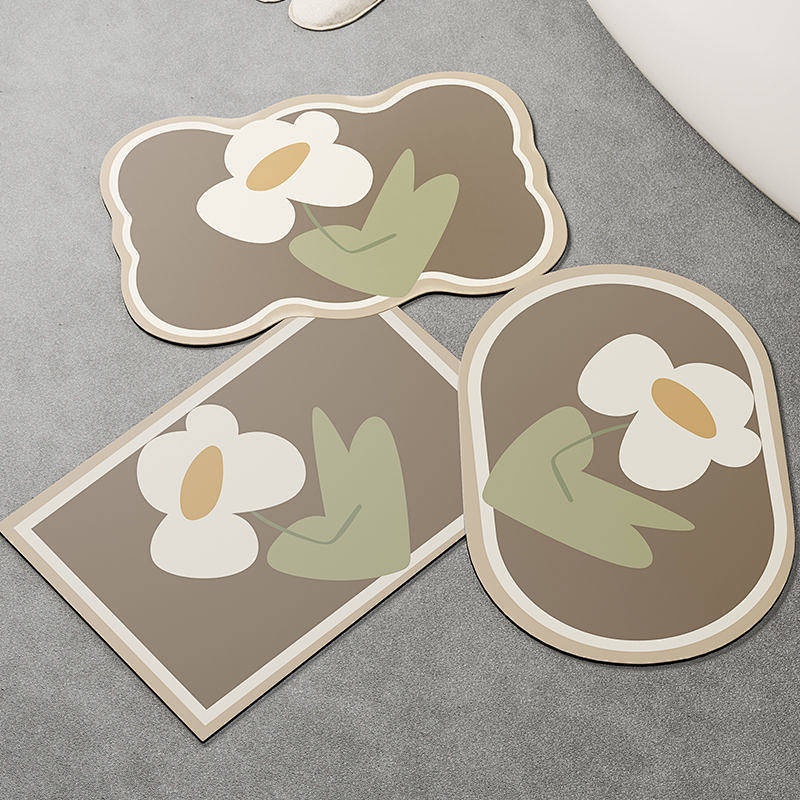 Combo 3 thảm lau chùi chân decor phòng xinh KT 40X60cm chống trượt thấm nước mix 3 hình Miibooshi D1.119.SET4