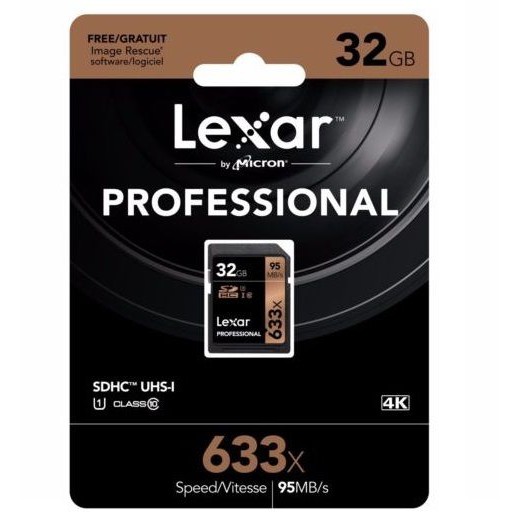 Thẻ nhớ SDHC 32GB Lexar Professional U1 633x 95MB/s - Dành cho máy ảnh | BigBuy360 - bigbuy360.vn