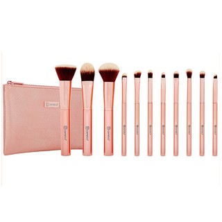 [TÁCH SET LẺ TỪNG CÂY] Bộ Cọ Trang Điểm 11 Cây BH Cosmetics Metal Rose - 11 Piece Brush With Cosmetics Bag