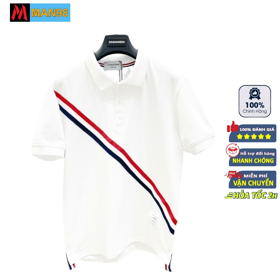 Áo polo nam có cổ kẻ chéo chất cotton PL27