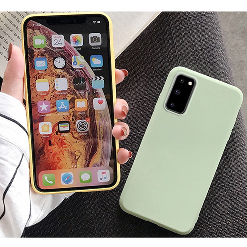 Ốp điện thoại TPU dẻo màu kẹo cho Samsung Galaxy A51 A71 A81 A91 S20 S20 Plus S20 Ultra S10 Lite Note 10 Lite