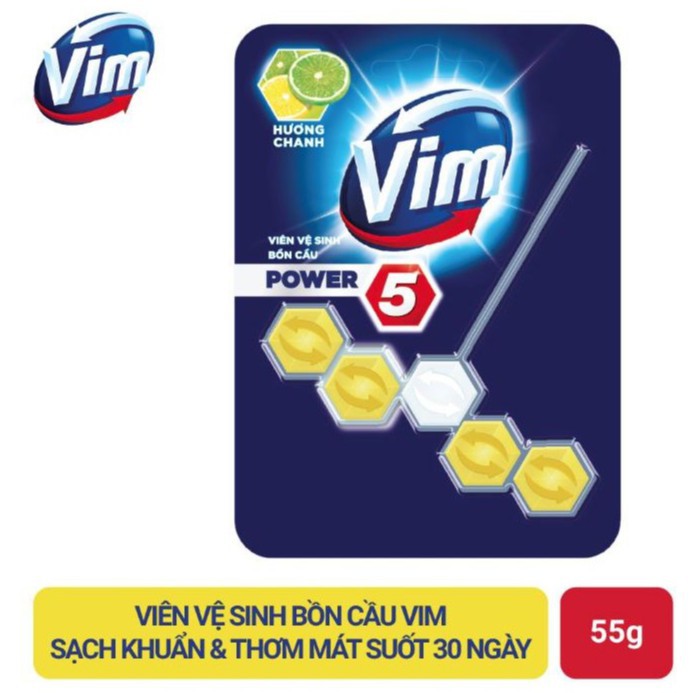 Viên Treo Bồn Cầu Vim Hoa Oải Hương / Chanh / Trà Xanh 55g