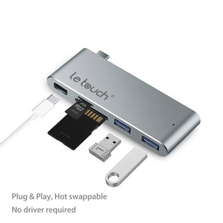 Bộ chia LeTouch USB-C Combo 5-in-1 Hub (Bạc)
