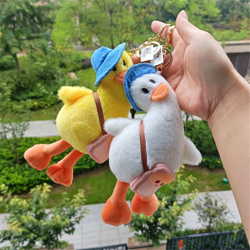 Móc Khóa Hình Vịt Nhồi Bông Dễ Thương Dùng Trang Trí Túi Xách