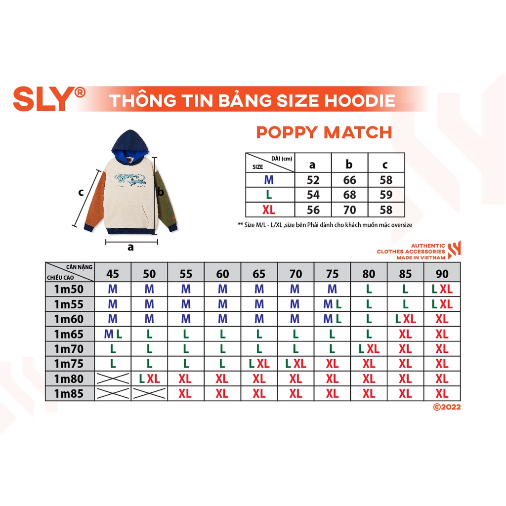 Áo Hoodie Nỉ Bông SLY Poppy Match