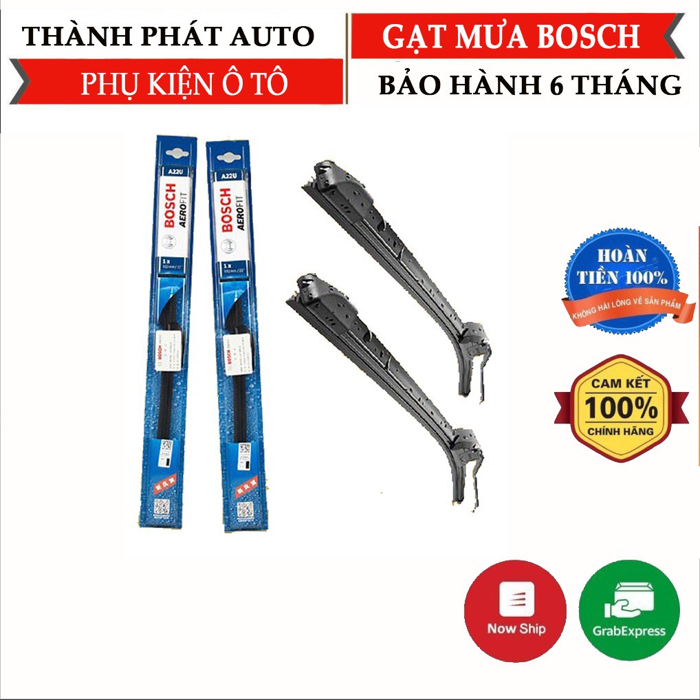 Gạt Mưa Ô Tô-Gạt Mưa Silicone 3 khúc🚗HÀNG CHÍNH HÃNG🚗BOSCH Mềm Siêu Sạch BOSCH AEROFIT Chính Hãng( Loại Ngàm U)