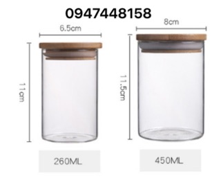 Lọ thủy tinh nắp gỗ có gioăng cao silicon