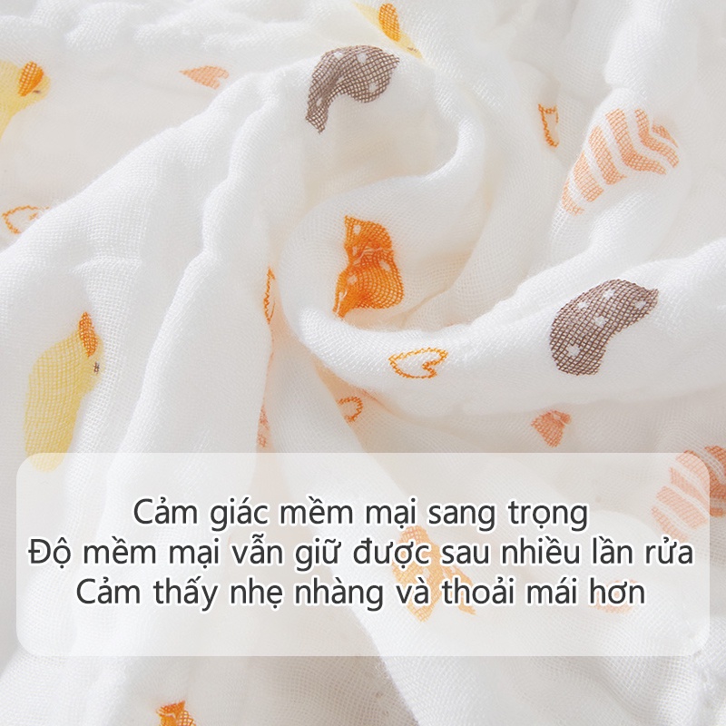 [Einmilk.ân ninh]Khăn tắm cho trẻ mới biết đi / trẻ sơ sinh siêu mềm 6 lớp 100% cotton nhanh khô thấm hút cao QBTS