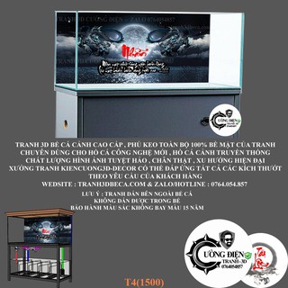 Tranh 3d dán bể cá trang trí bể cá nhiều kích thướt chọn lựa
