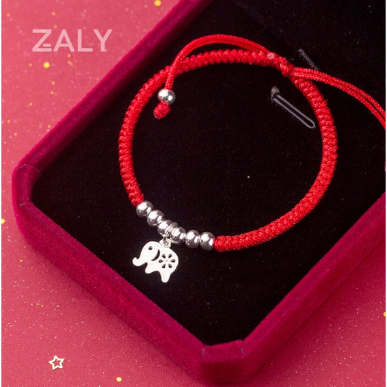 Charm bạc treo voi cát tường CT55 zaly - Bạc 925