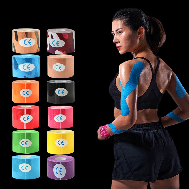 Cuộn Băng Quấn Thể Thao 3 Kích Thước 5M Thoáng Khí Chống Thấm Nước Hỗ Trợ Luyện Tập Thể Hình