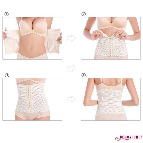 DEMQ-Women Corset, Waist Trainer Cincher Body Shaper, Slimmer Triple Breasted Corset, Postpartum/Daily Wear Tummy