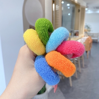 Dây buộc tóc len phong cách Hàn Quốc màu sắc trẻ trung xinh xắn